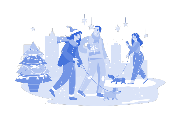 人们在圣诞夜出去玩图片下载