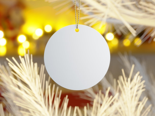 圆形的装饰模型与明亮的背景灯失焦图片下载