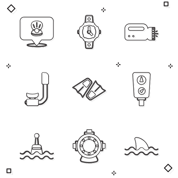 设置扇贝海贝潜水手表手电筒图片下载