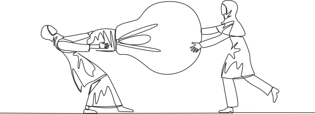 单线连续绘制两个阿拉伯图片下载