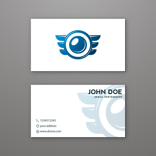 航拍标志。参观卡片模板图片下载