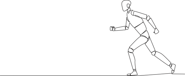 单线绘制智能机器人做轻图片下载