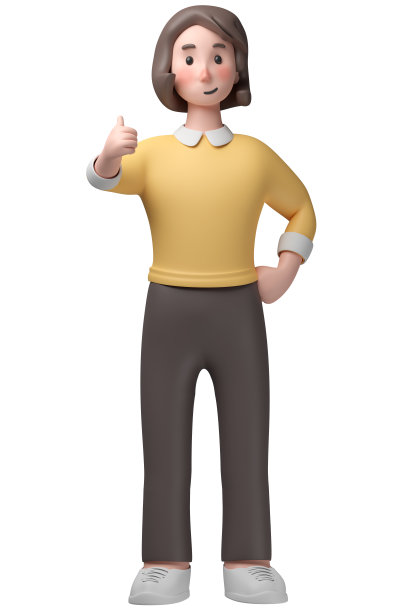 3D女性角色赞图片下载