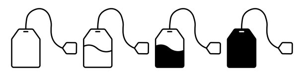 茶包图标集简单的设计图片下载