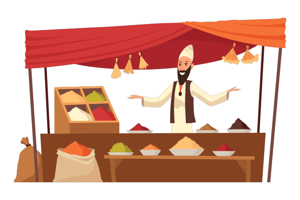 东方老城的亚洲街市或集市图片下载