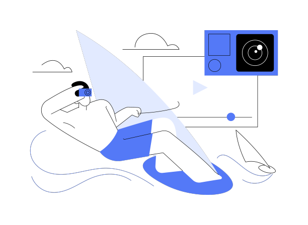 动作摄影机拍摄孤立的卡通图片下载