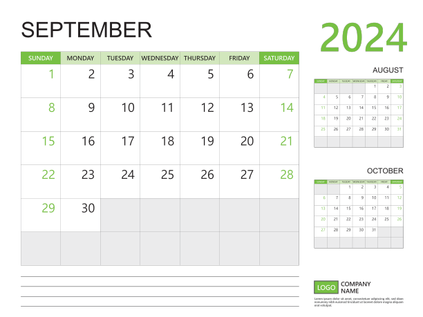 2024年9月日历计划2024年图片下载