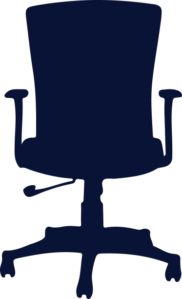 办公室符合人体工程学的椅子轮廓图片下载