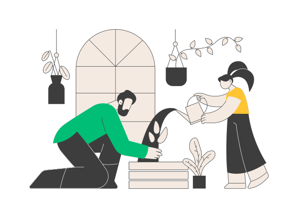 家庭园艺抽象概念图片下载