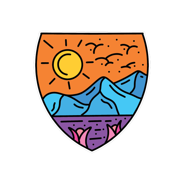 盾山标志平面设计复古复古图片下载