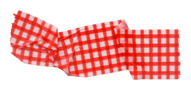 红色图案贴纸纸胶带隔离在白色背景图片下载