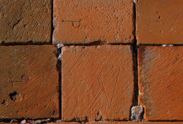 中世纪墙壁与空的图案，特写宏观细节图片下载