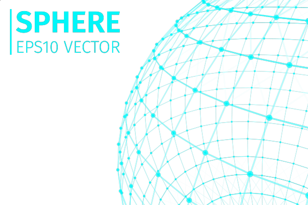 发光的线和点组成的数字神经丛图片下载