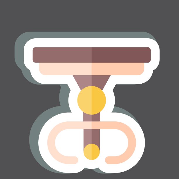 贴纸表。与复古装饰符号相关。简单的设计可编辑。简单的说明图片下载