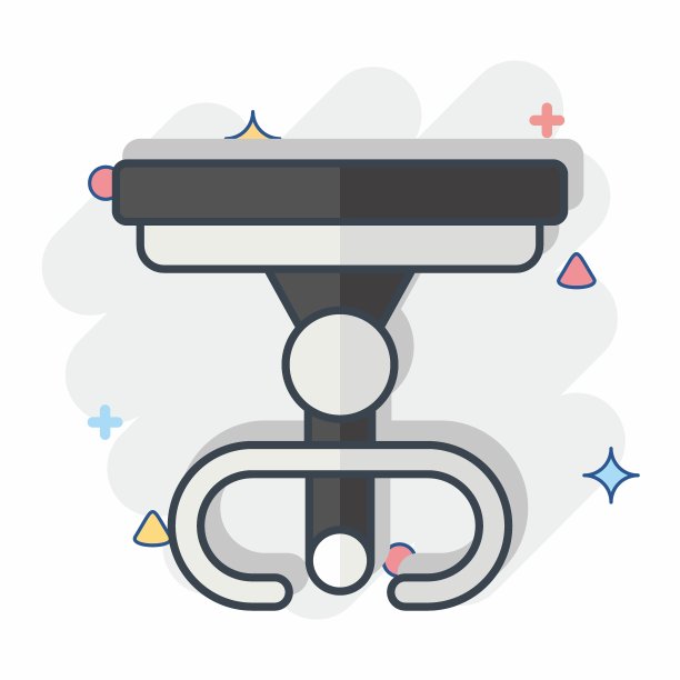 图标表。与复古装饰符号相关。漫画风格。简单的设计可编辑。简单的说明图片下载