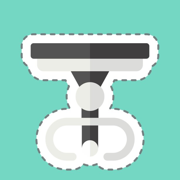 不干胶线切割表。与复古装饰符号相关。简单的设计可编辑。简单的说明图片下载