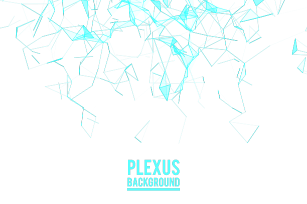 发光的线和点组成的数字神经丛图片下载