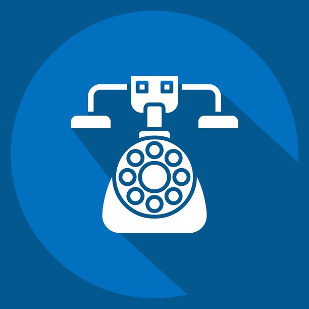 图标的电话。与复古装饰符号相关。长影式。简单的设计可编辑。简单的说明图片下载