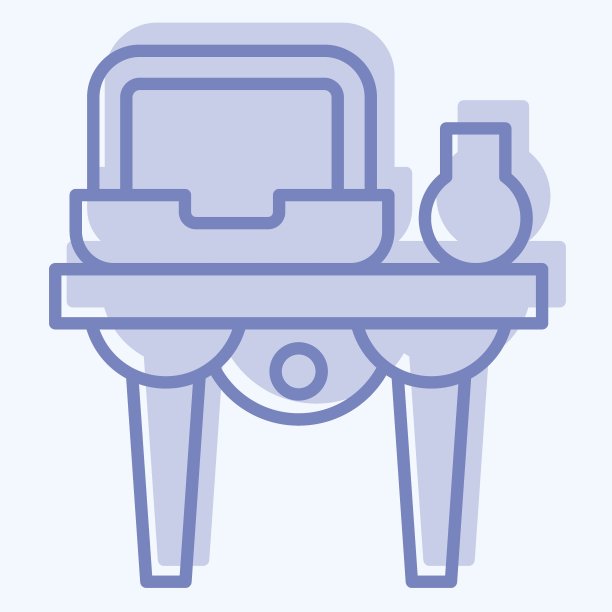 图标的货架上。与复古装饰符号相关。双音风格。简单的设计可编辑。简单的说明图片下载