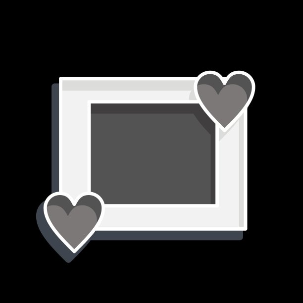 图标相框。与复古装饰符号相关。光滑的风格。简单的设计可编辑。简单的说明图片下载