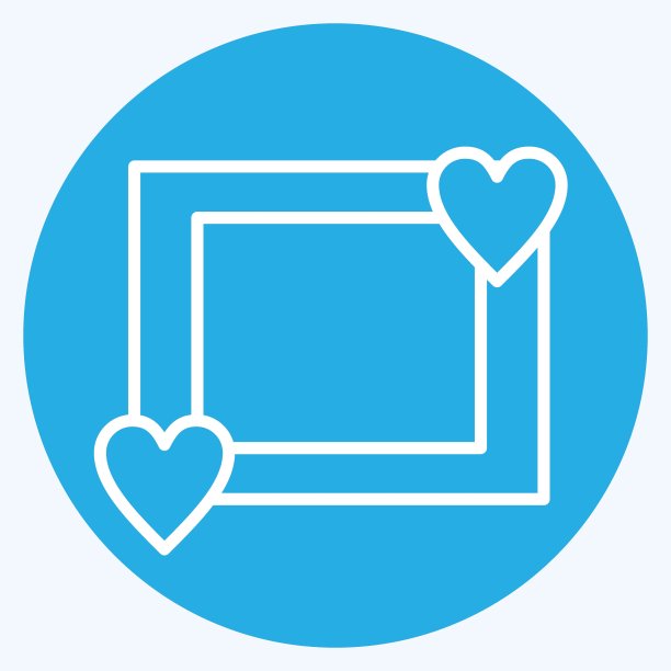 图标相框。与复古装饰符号相关。蓝眼睛的风格。简单的设计可编辑。简单的说明图片下载