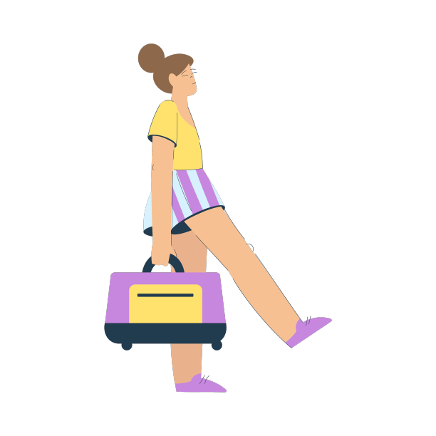 女人角色背着包去夏天图片下载