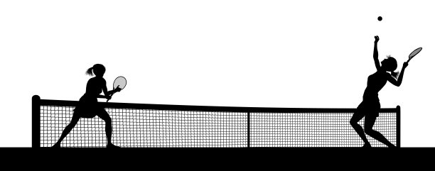 女子网球比赛剪影选手图片下载