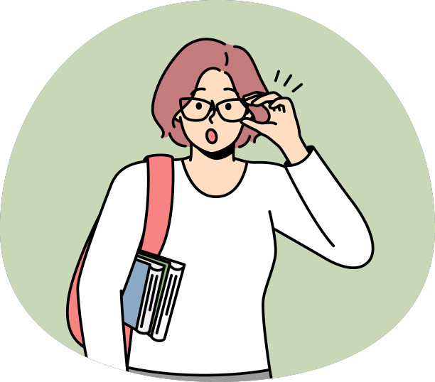 戴眼镜的女人看到不寻常的东西很惊讶图片下载