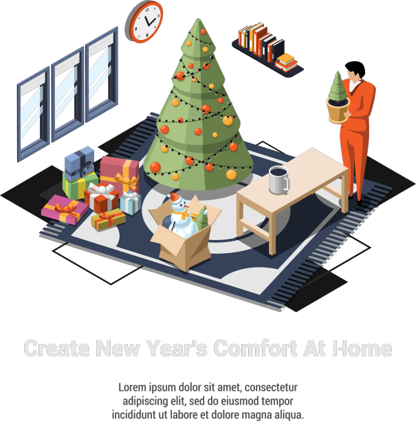 家里温馨的气氛让人庆祝圣诞节图片下载