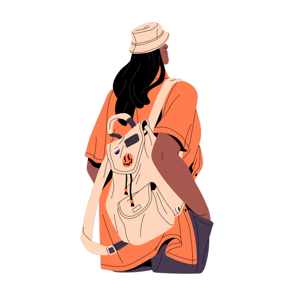 人们穿着夏装巴拿马后视图图片下载