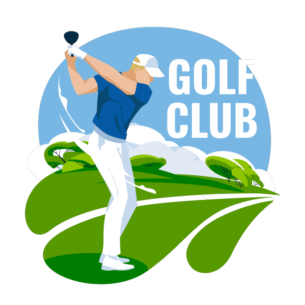 一位穿着运动服的高尔夫球手正在球场上练习图片下载