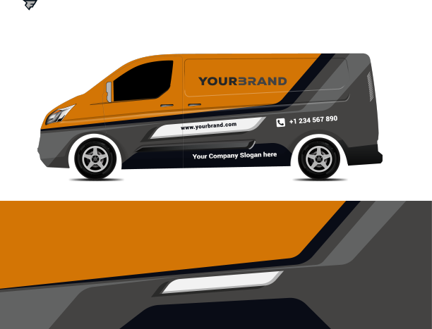 货车包装设计抽象几何货车包装图片下载