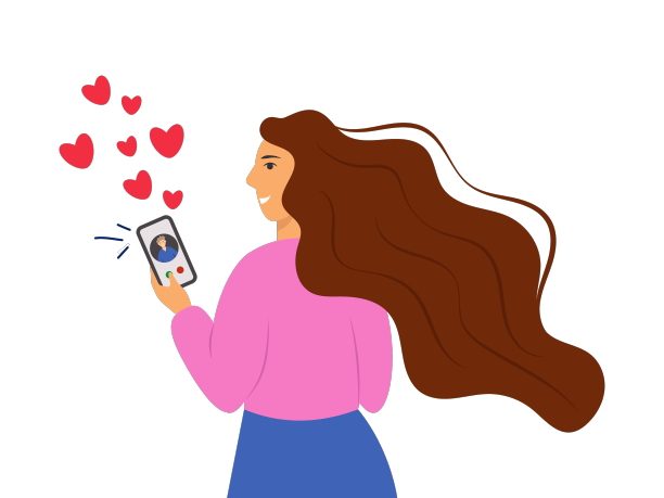 一位年轻女子手里拿着一部手机图片下载