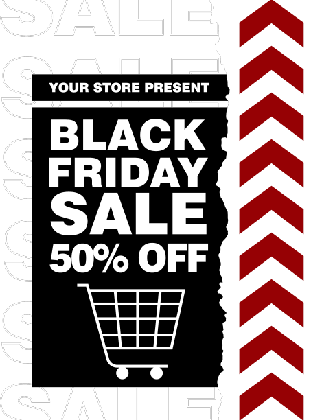 黑色星期五促销传单海报设计图片下载