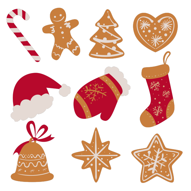 圣诞节和新年的装饰图片下载