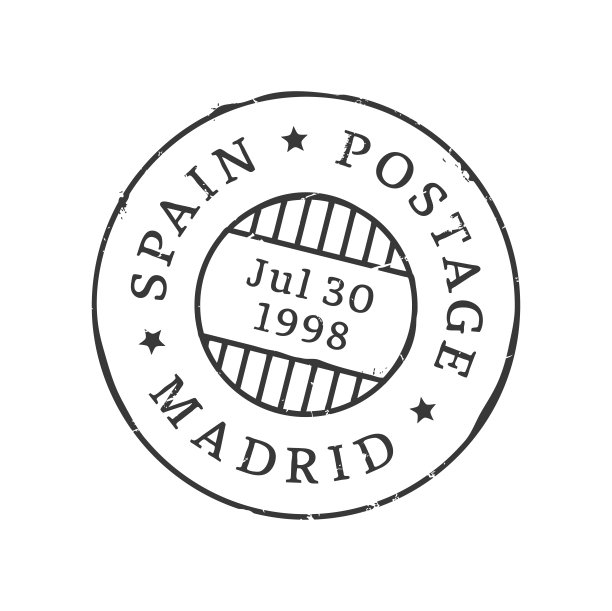 马德里市邮资，西班牙古邮票图片下载