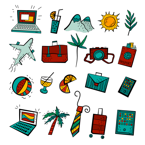 休闲无缝模式旅行工作和放松图片下载