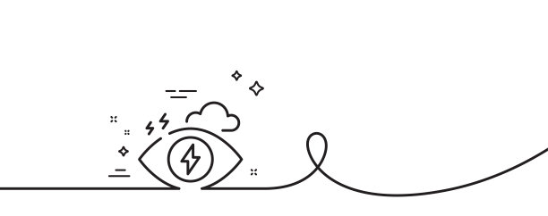 应力线图标。焦虑抑郁症状。带旋度的连续线。向量图片下载