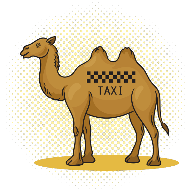 骆驼出租车波普艺术手绘图片下载