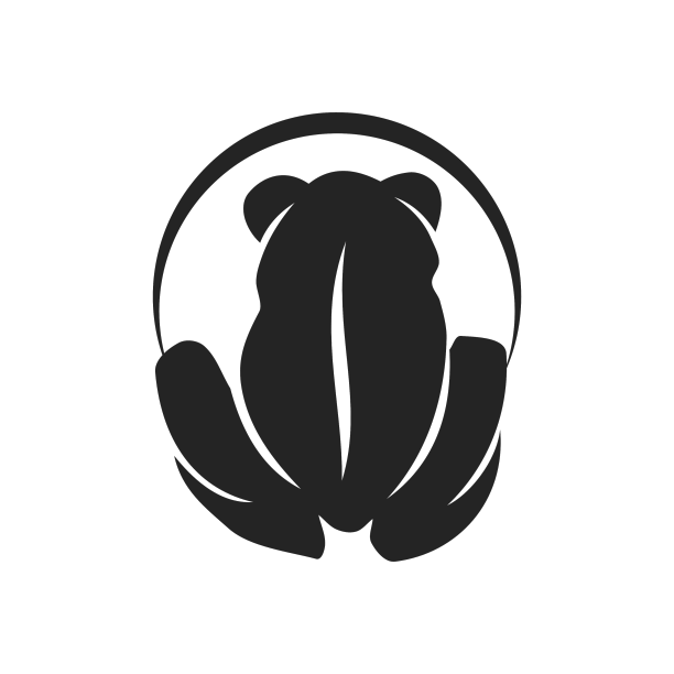 青蛙标志模板孤立的品牌识别图标图片下载