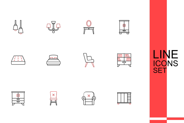 套线衣柜、扶手椅、抽屉柜图片下载