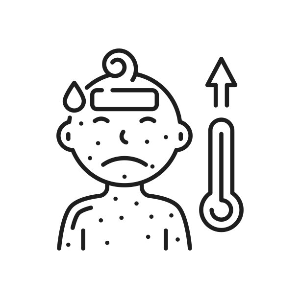 患水痘的孩子体温很高图片下载