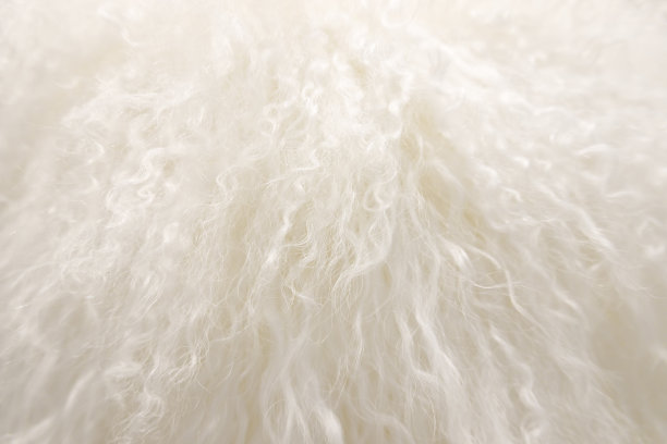 白色米色蓬松毛皮波浪毛皮的动物羊毛面料的纺织材料设计为保暖大衣时尚，软领，覆盖毯，毛绒地毯和地毯豪华与优雅的美丽风格纹理图片下载