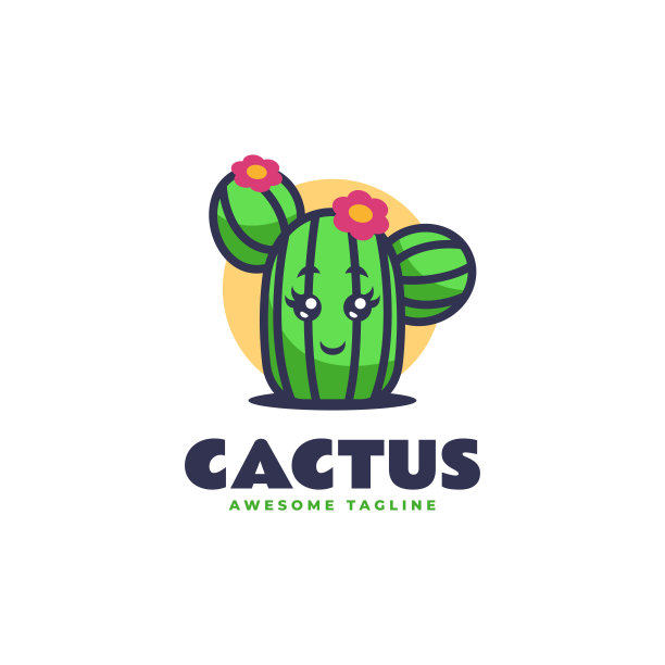 矢量插图仙人掌吉祥物卡通风格。图片下载