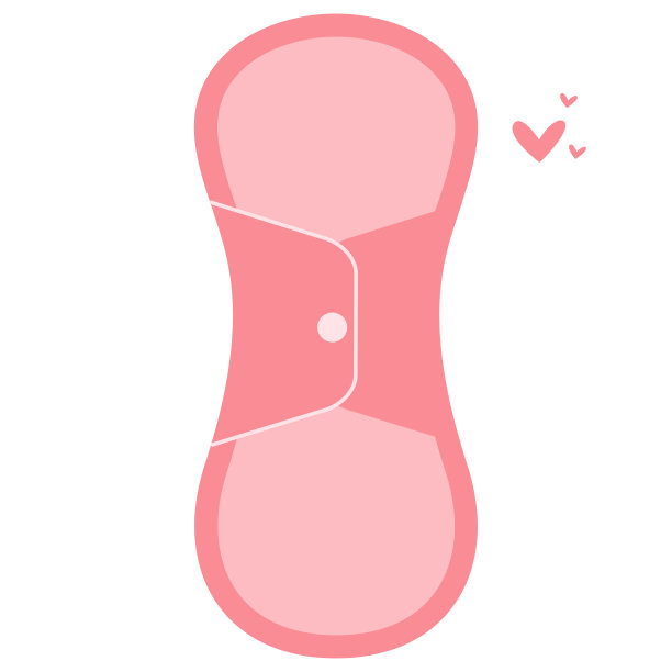 每日手绘粉色护垫，供月经期女性护理用。月经期的防护图片下载