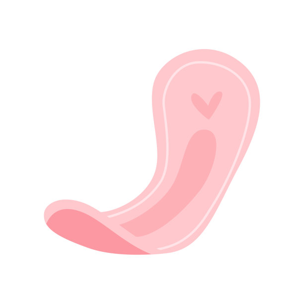 每日手绘粉红色的pad为妇女。经期卫生。月经期的防护图片下载