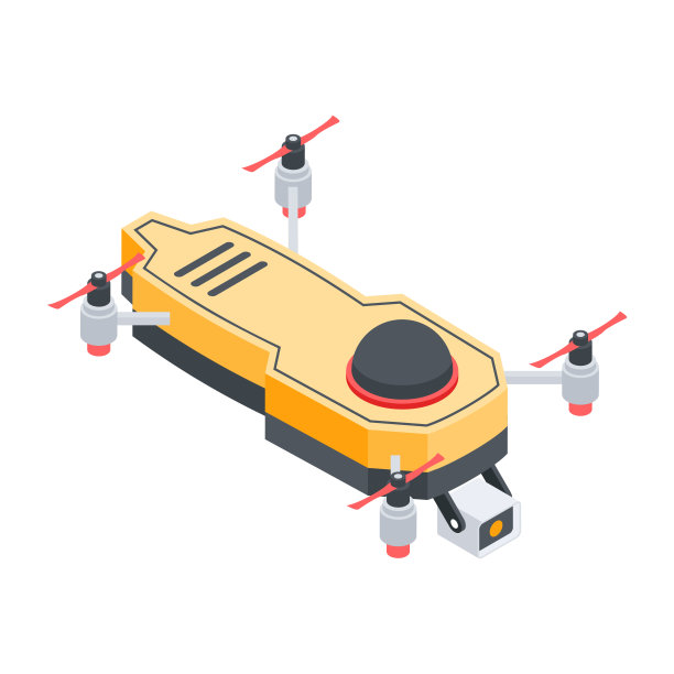 无人机技术等距图标图片下载