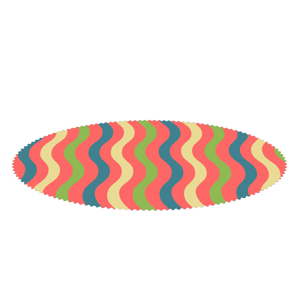 地毯铺在地板上几何波浪装饰温暖图片下载