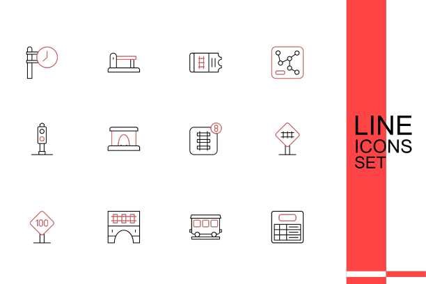设线路列车车站登客列车车厢图片下载