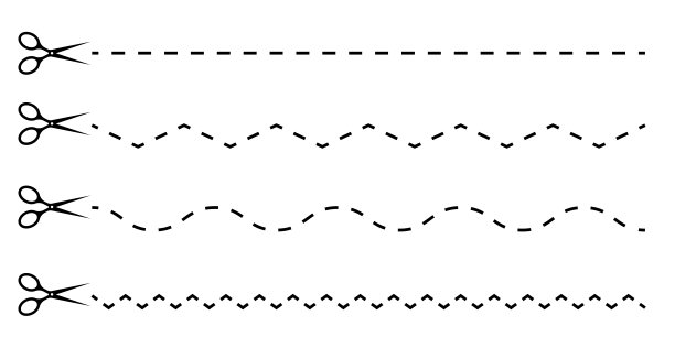 剪刀沿着边上把纸剪下来。虚线。矢量插图。每股收益10。图片下载